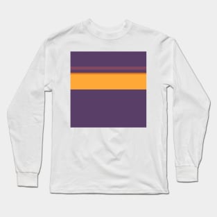 A well-made federation of Old Heliotrope, Dark Mauve, Dark Salmon, Brownish Orange and Mango stripes. Long Sleeve T-Shirt